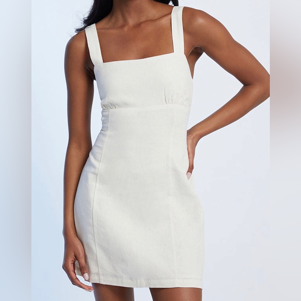 LA Hearts Tie Back Linen Mini Dress
DETAILS